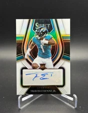 2021 Panini Select Travis Etienne Rookie Signatures White Prizm /25 #RS-TET