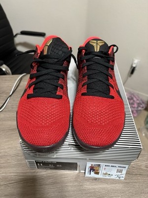 Size 11 - Nike Kobe 11 Elite Low Achilles Heel Bred Black Red 2016