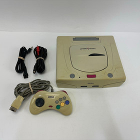 Japanese Sega Saturn Console HST-3220 White Tested Working w/ Controller, AV++