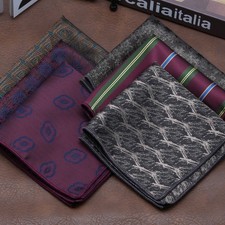Silk Vintage Pocket Square Men's Suit Accessories Pasiley Business Handkerchief