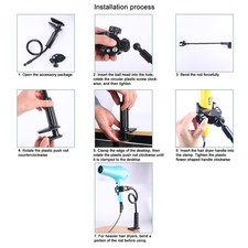 Hair Dryer Stand With Clamp Easy Installation Hair Dryer Holder Stand For Dog