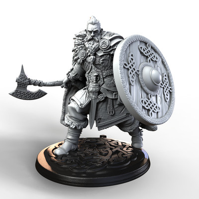 Dungeons & Dragons Spielbare Figur - Männlicher Mensch Harald - Barbar, Kämpfer