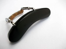 MUSICAL STRING Mandolin Armrest ebony wood with U clamp hardware Black