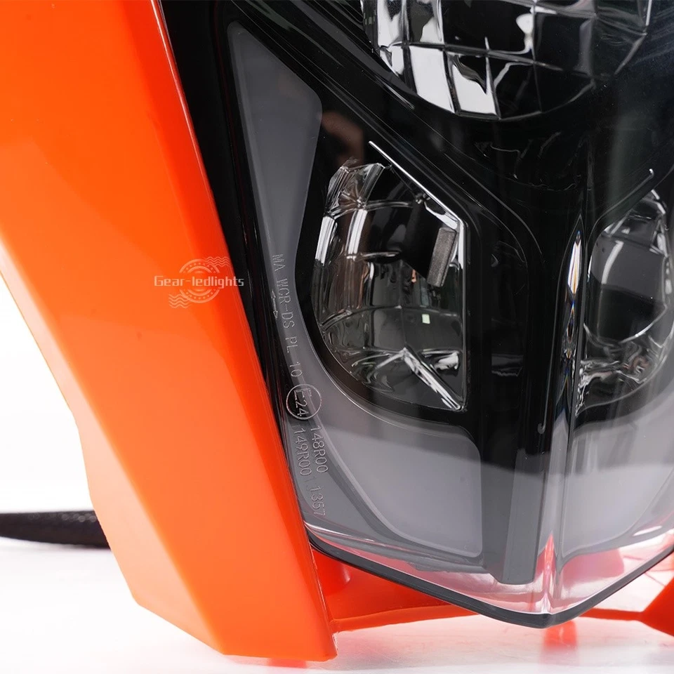 Faro LED naranja para KTM EXC XC MXC 250 450 520 525 530 lámpara de cabeza para moto de cross Foto 4 de 4