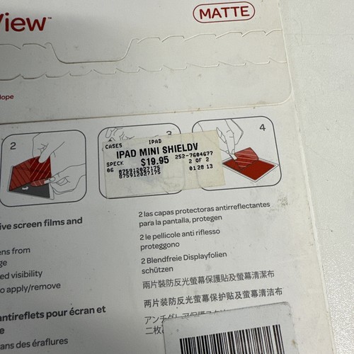 Speck Shieldview Matte 2-PACK for iPad Mini NEW/SEALED Package - Picture 11 of 14