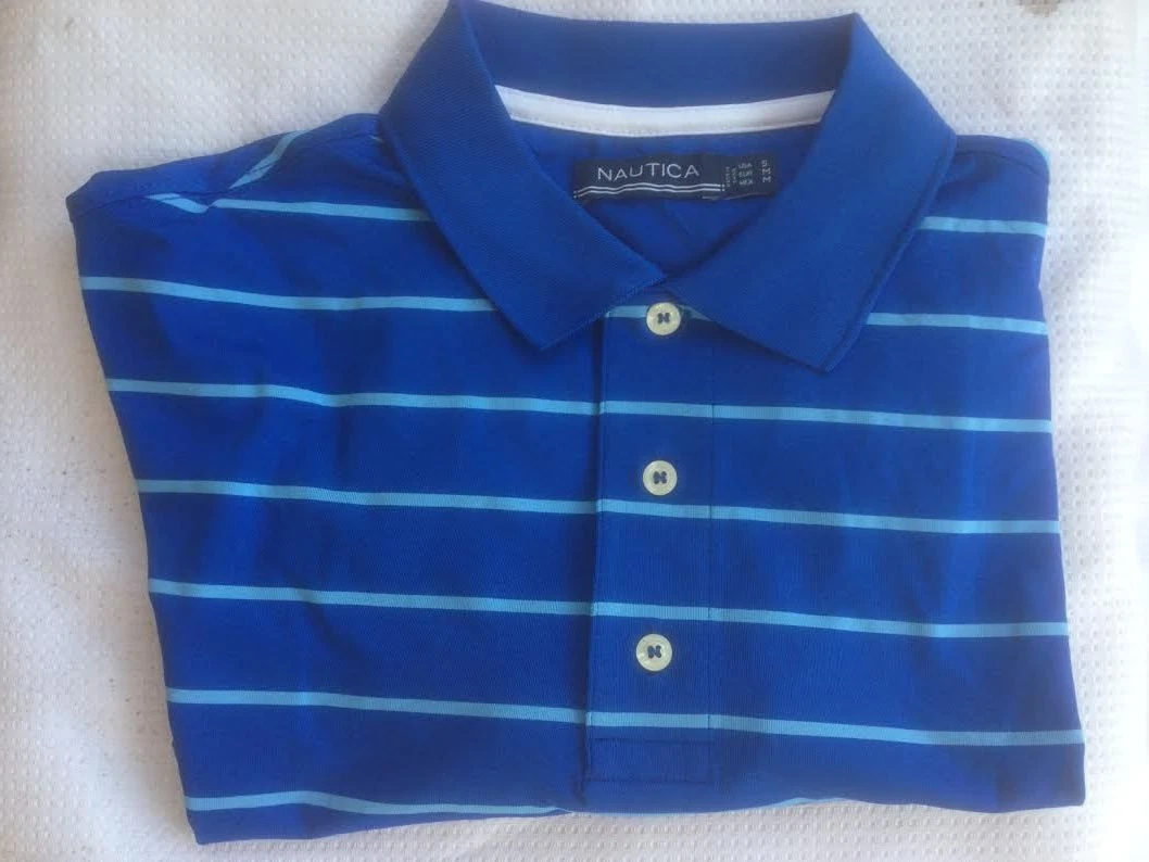 Nuevo con etiquetas Camiseta polo para hombre Nautica a rayas tecnolog a manga corta talla S peque a