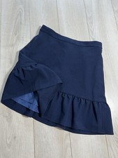 J Crew Navy Flounce Mini Skirt Sz 2