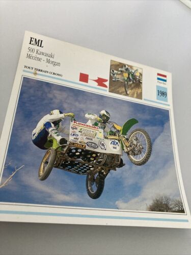 EML 500 Kawasaki Mécène/Morgan 89 side-car carte motorrad de collection Atlas - Afbeelding 1 van 2