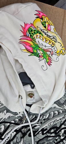 Vintage Ed Hardy By Christian Audigier Tiger And Dragon AOP Zip Up Hoodie 2X - Picture 10 of 16