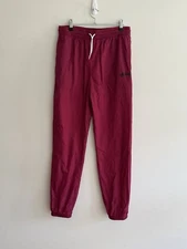 Stussy Pants Burgundy Red Wine Tracksuit XS Parachute Trackies