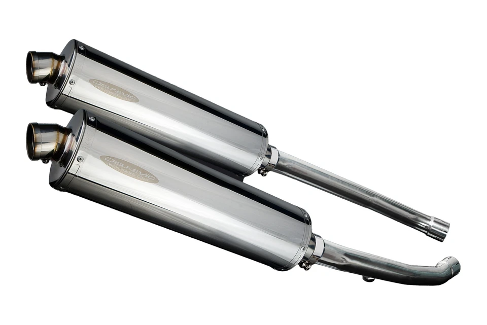 Kit silenciador de escape ovalado de acero inoxidable Kawasaki ZX-14R 2012-2023 deslizable 18" Foto 2 de 4