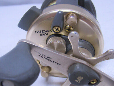 Vintage Browning Midas 6W Bait Casting Fishing Reel | eBay
