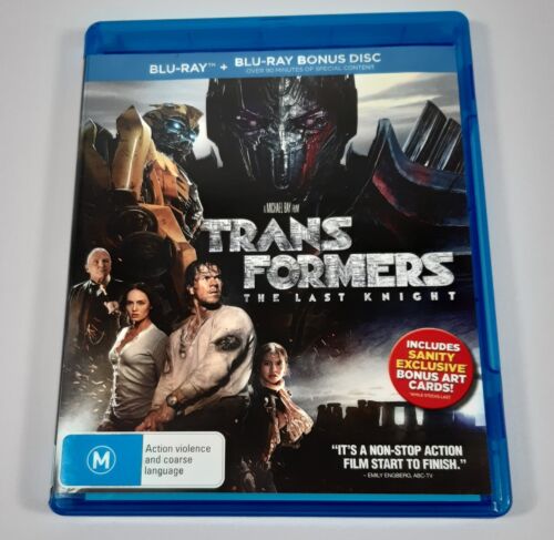 Transformers The Last Knight Movie AUS Blu-ray 2 Disc Region B VGC Mark Wahlberg - Picture 1 of 5