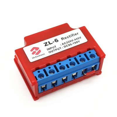 1x half-wave rectifier power module ZL-6 rectifier 3A AC: 220V-440V DC: 99-198V