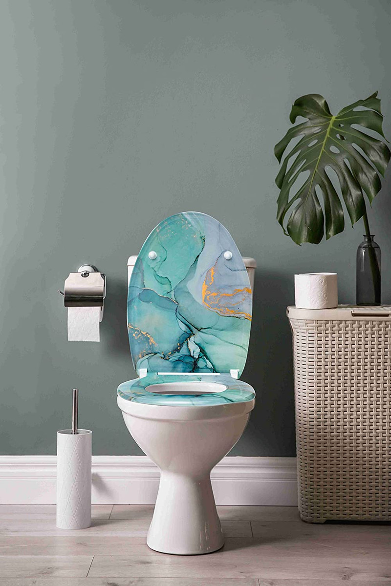 Elongated Marble Toilet Seat