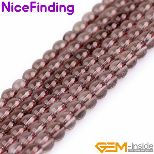 Brown Smoky Quartz Natural Round Crystal Spacer Beads Jewelry Making 15" 8mm - Picture 12 of 32