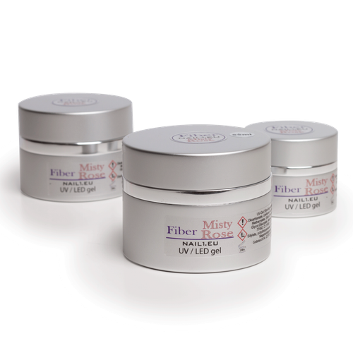 UV LED 1-Phasen-Gel FIBER MISTY ROSE 30 ml Allroundgel Fiberglasgel Aufbaugel - Bild 4 von 4