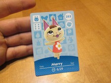 MERRY  252 Welcome To Animal Crossing New Leaf Horizons AMIIBO Card Series 3