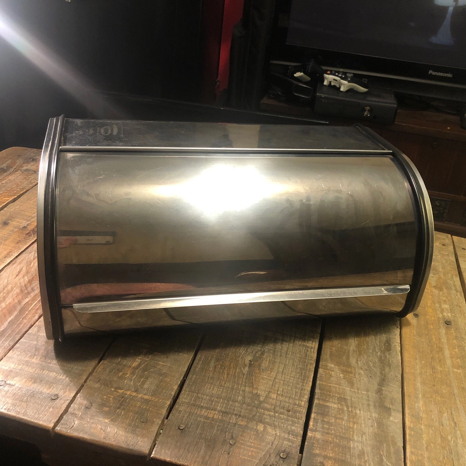 Vintage Stainless Steel Bread Holder/Storage Container