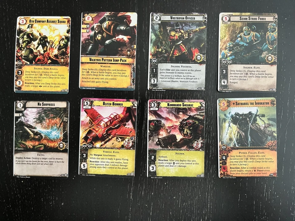 FFG Warhammer 40k Conquista El Juego de Cartas + Expansiones + Death World Proxies Foto 2 de 3