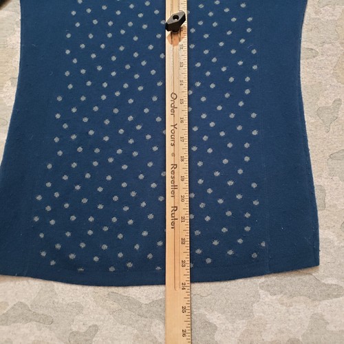 Title Nine Sweatshirt Womens XS Blue 1/4 Zip Wool Blend Long Sleeve - Picture 10 of 11