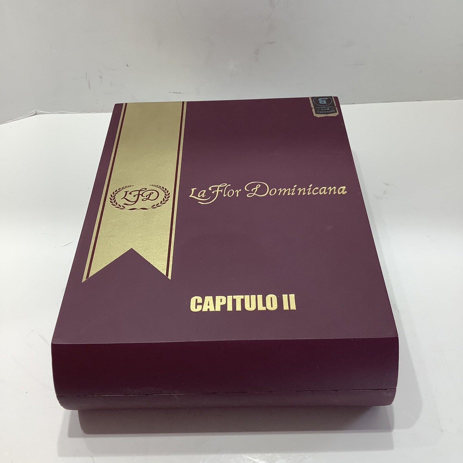 La Flor Dominicana Capitulo II Empty Wood Cigar Box 5.5" x 5.5" x 2"