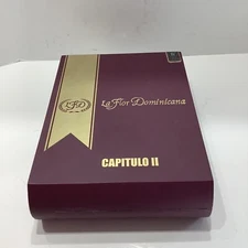 La Flor Dominicana Capitulo II Empty Wood Cigar Box 5.5" x 5.5" x 2"
