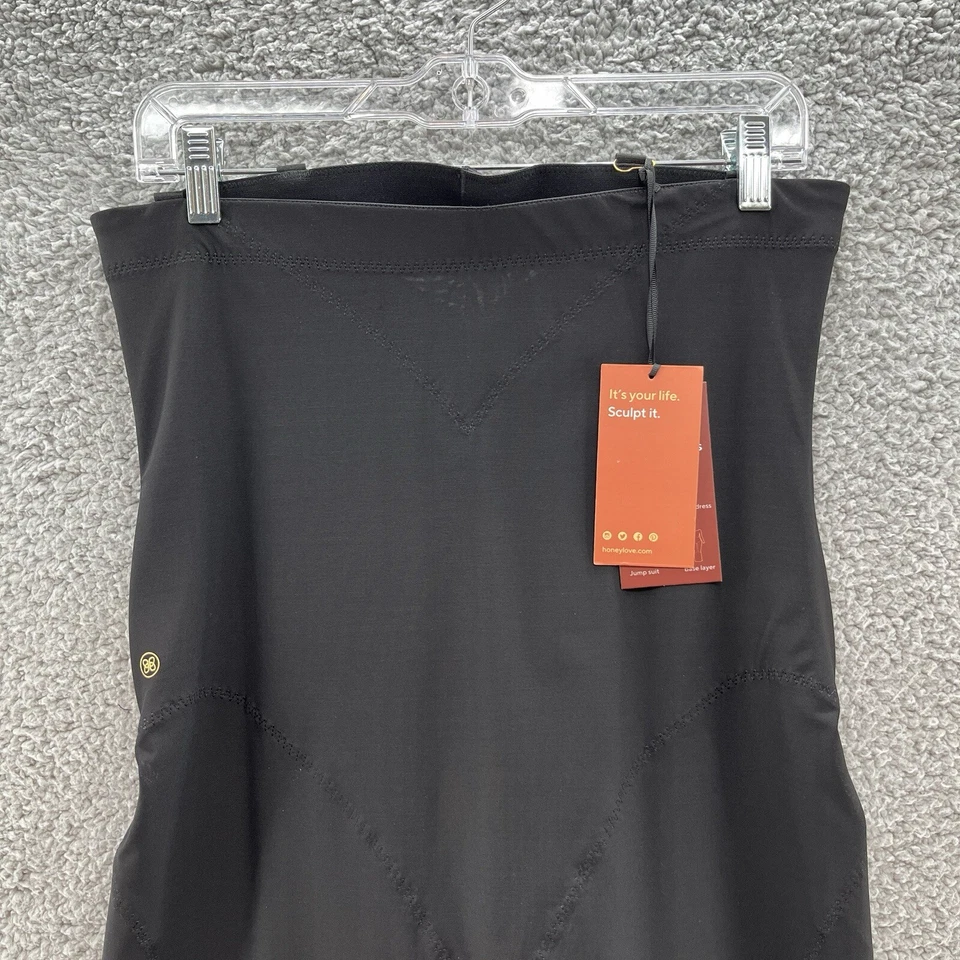 Honeylove Shape Wear Capri Womens 1X Black Sculptwave Seamless High Rise - Image 2 of 4