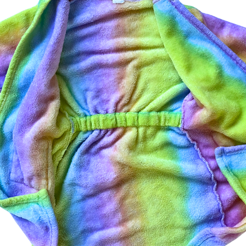 Soft Plush Girls Rainbow Unicorn Bathrobe w/ Unicorn Hood Girls SMALL 5-7 Years - Picture 6 of 12