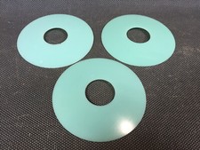 Lot de 3 anciennes coupelles en verre teinté pour lustre applique lampe vintage