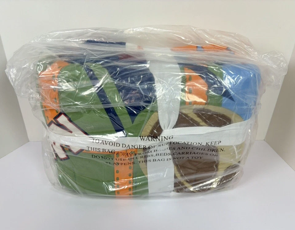 Circo Score! Juego de edredón estándar falso TWIN deportes baloncesto fútbol fútbol Foto 2 de 4