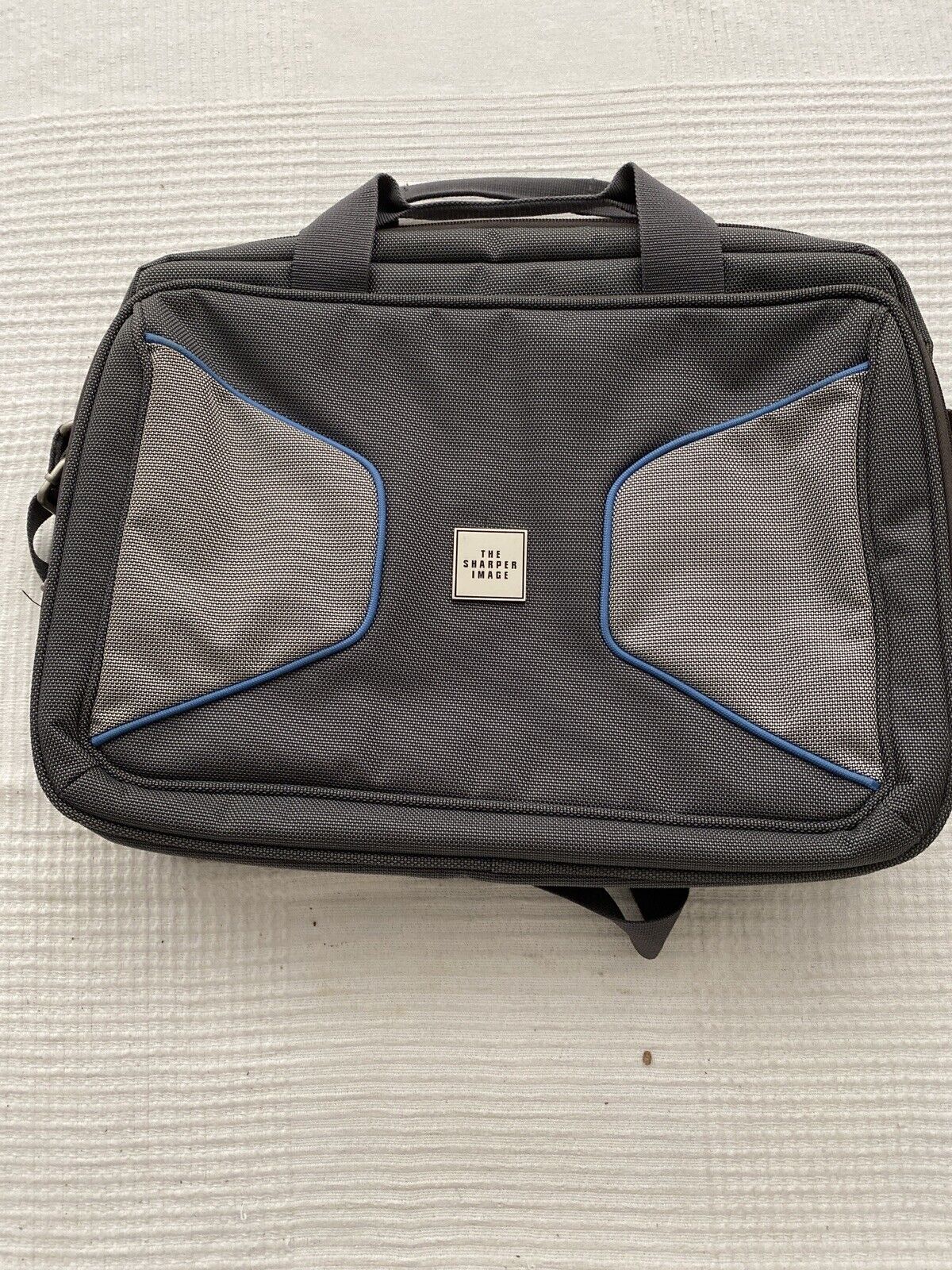 The Sharper Image Shoulder Strap Two-Tone Gray Laptop Messenger Bag