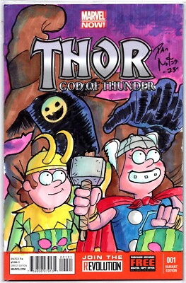 Original Hand-Drawn Sketchcover by Dan Nokes   One-of-a-Kind   THOR