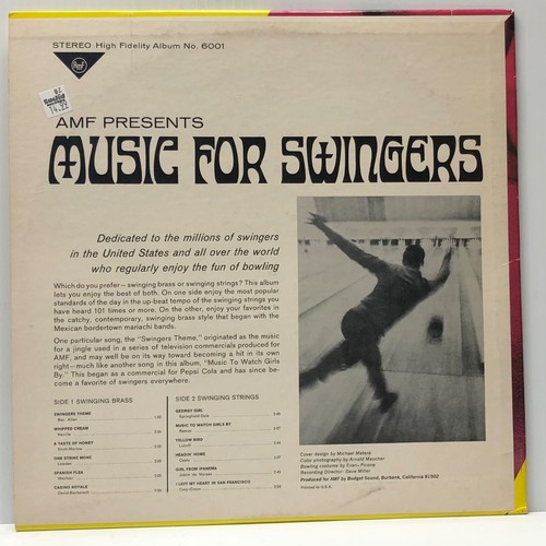 Various-AMF Presents Music For Swingers-AMF 6001-BOWLING - Picture 2 of 4