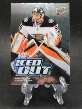 2022-23 Upper Deck Allure Hockey Iced Out John Gibson #IO-2 Anaheim Ducks