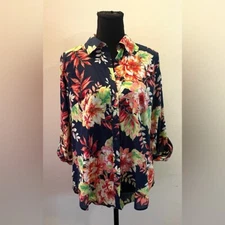 Talbots- Floral Button-Up Shirt size S