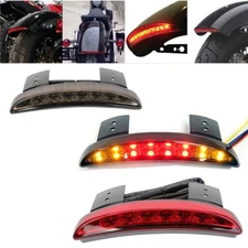 Motorcycle Bobber Chopper Smoke Red Rear LED Turn Signal Tail Light Brake Stop