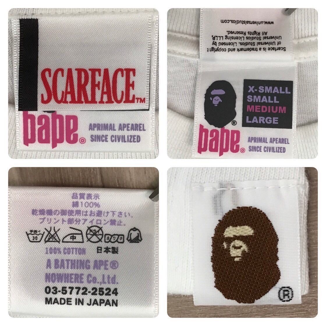 BAPE × scarface T-shirt purple camo White A Bathing Ape Size M