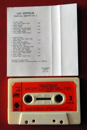 LED ZEPPELIN PHISYCAL GRAFFITI VOL.2 1976 RARE EXYUGO CASSETTE TAPE - Picture 2 of 2