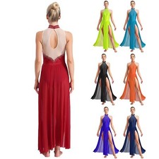 Women's Rompers Dancing Leotard Rhinestones Dresses Competition Unitard Modern