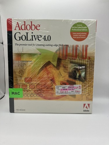 Adobe GoLive 4.0 Educational Version for Mac / with Serial Keys COMPLETE - Picture 1 of 3