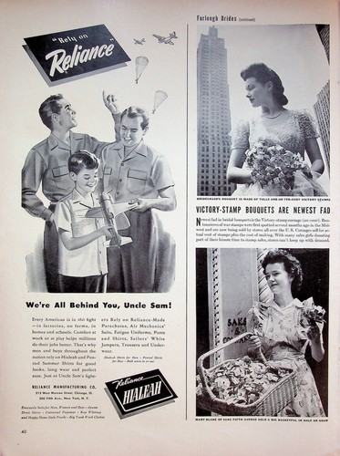 1942 Reliance Hialeah Parachutes WW2 Vintage Print Ad Paratroopers C130 Airplane - Picture 2 of 2