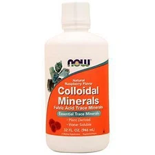 Now Colloidal Minerals - Fulvic Acid Trace Minerals Natural Raspberry 32 fl.oz