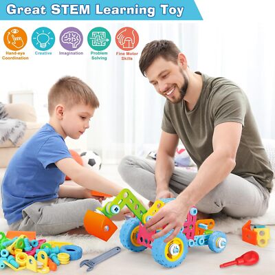 Oddy Arts & Crafts Vehicle Building Kit - Eco-Friendly STEM Toy For Kids 4+ With 44 Pieces