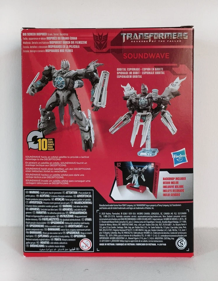 TRANSFORMERS STUDIO SERIES 62: SOUNDWAVE - REVENGE OF THE FALLEN, 2020 (MISB) - Imagen 3 de 4