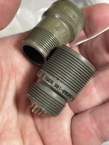 Amphenol Circular Connector 3-Pin Set Kit 10-350349, 10-260368 10S Used - Picture 6 of 8