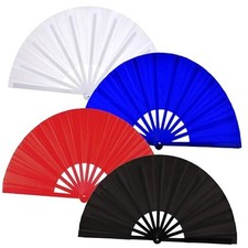 Fans for Line Dancing 4park Boots on The Ground Hand Fan Black white red blue