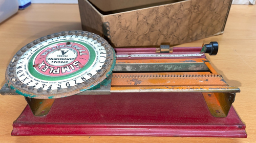 Vintage Very Early SIMPLEX Model A Typewriter Tin Litho With Original Box - 第 4/16 張圖片