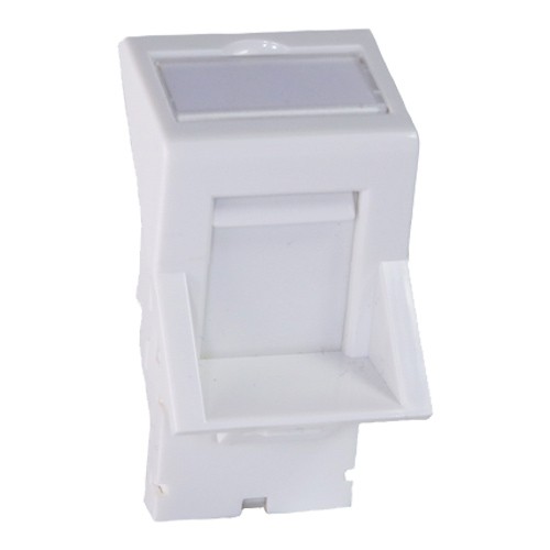 Cablenet LJ6C Keystone Angled Shutter White
