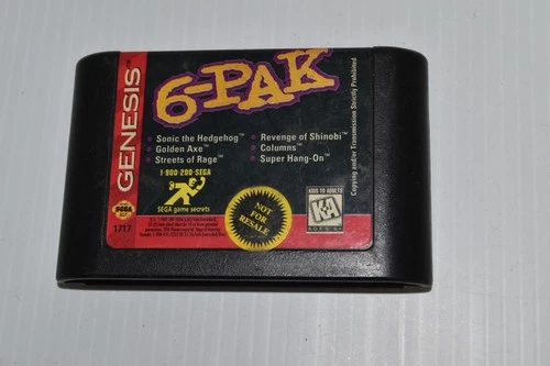 GENESIS 6-PAK  SEGA GENESIS Cartridge Only -TESTED (SZY43)
